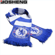 Football Team Stripe Blue & White Scooer Fan Scarf